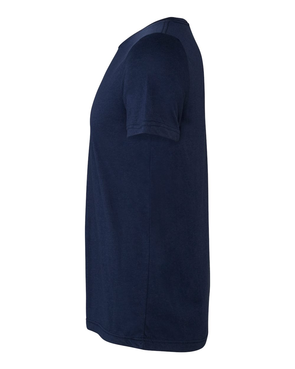 Left View of Solid Navy Triblend Triblend Tee - 3413