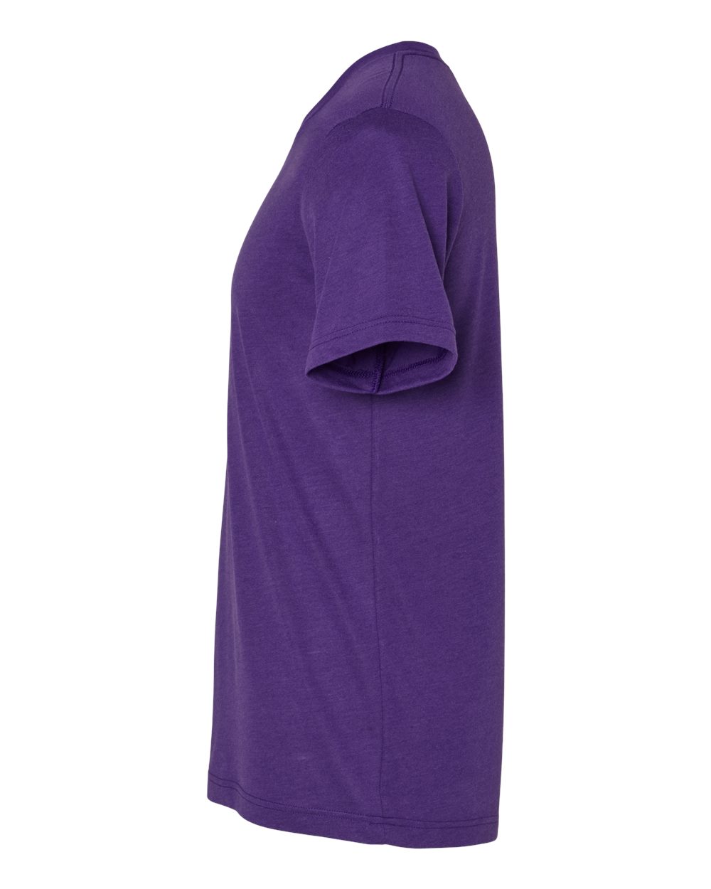 Left View of Solid Team Purple Triblend Triblend Tee - 3413