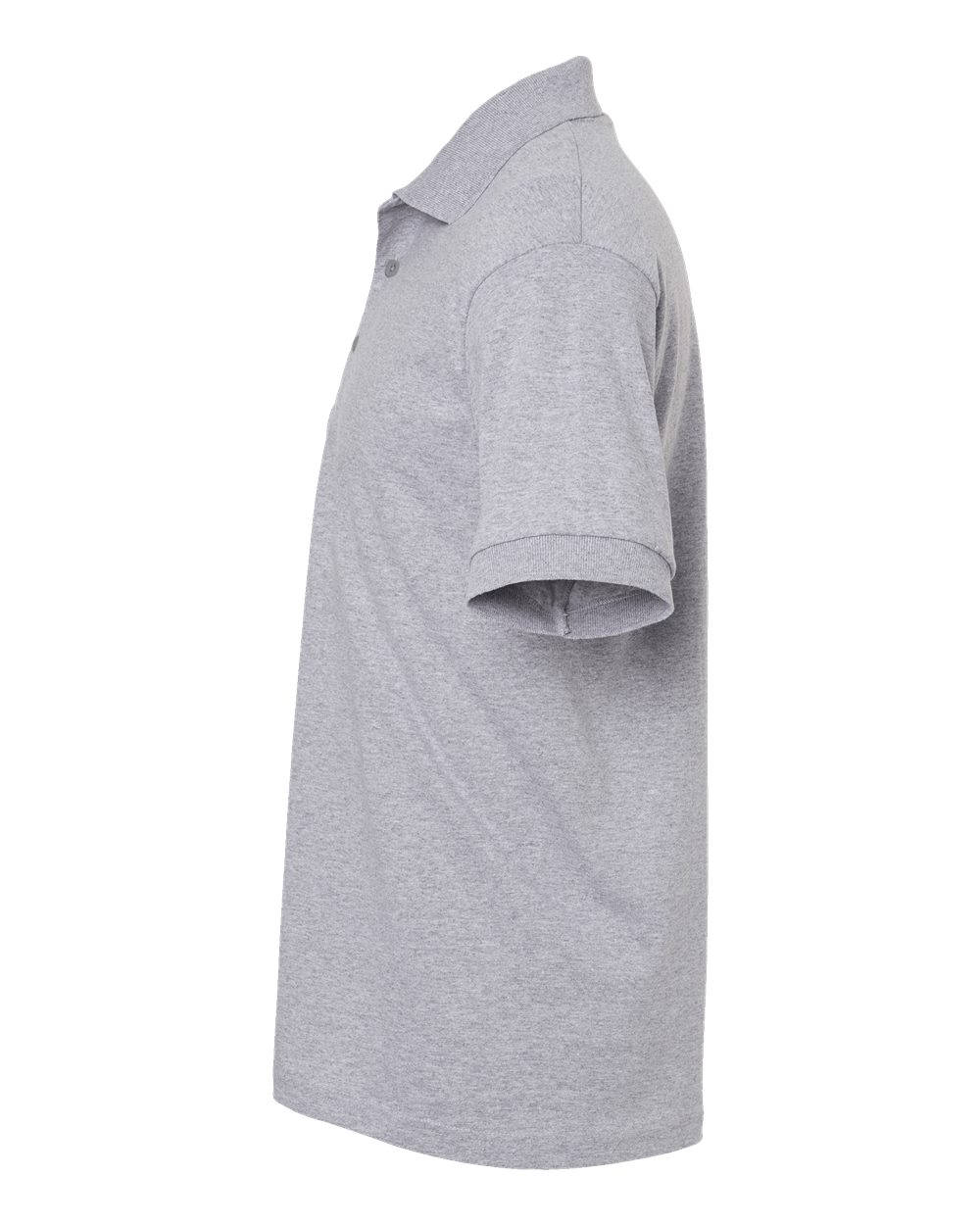 Left View of Sport Grey DryBlend® Jersey Polo - 8800