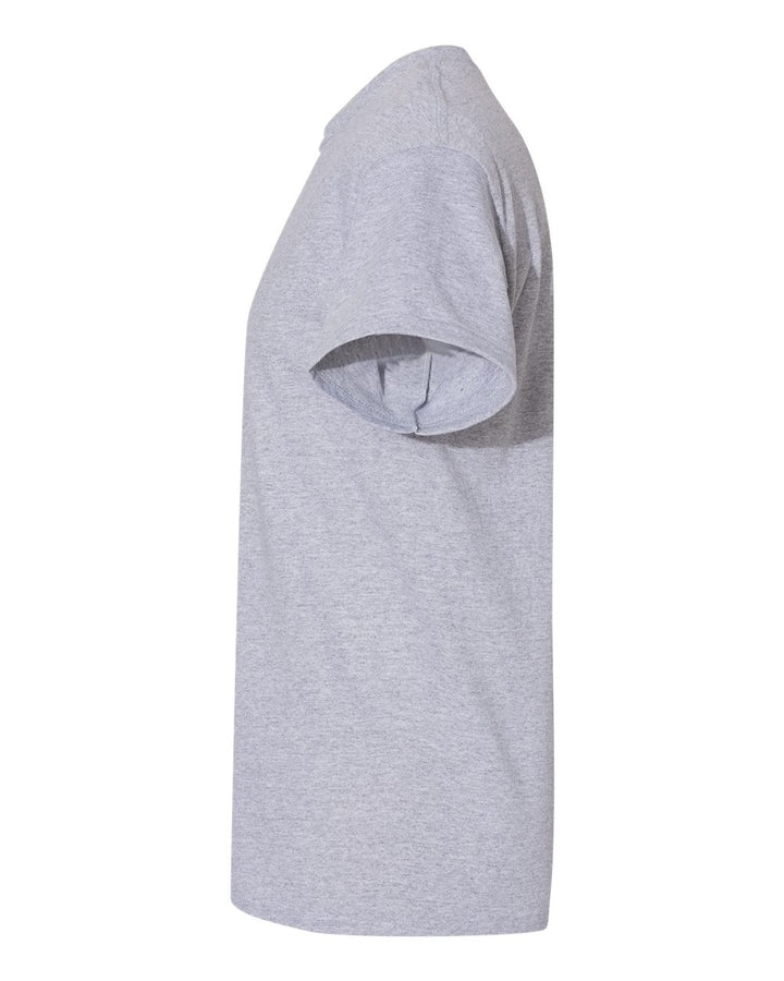 Left View of Sport Grey Heavy Cotton™ T-Shirt - 5000