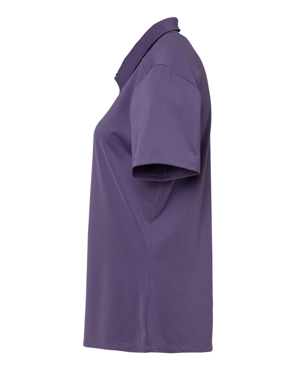 Left View of Tech Purple Women's Ultimate Solid Polo - A515