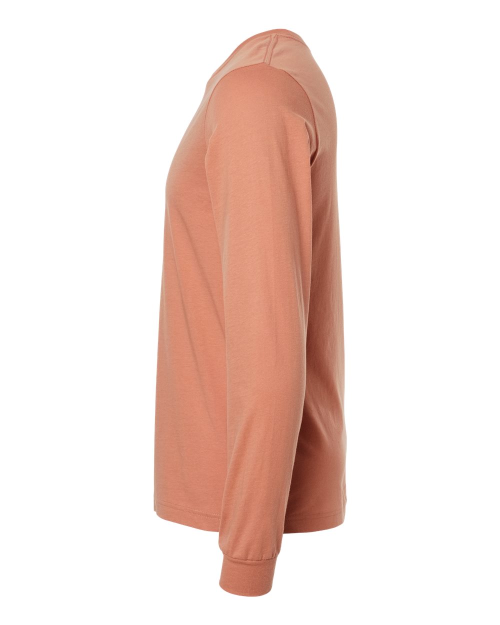 Left View of Terracotta Jersey Long Sleeve Tee - 3501