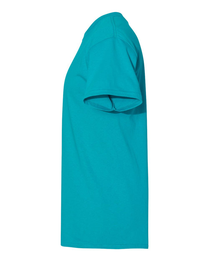 Left View of Tropical Blue Heavy Cotton™ T-Shirt - 5000