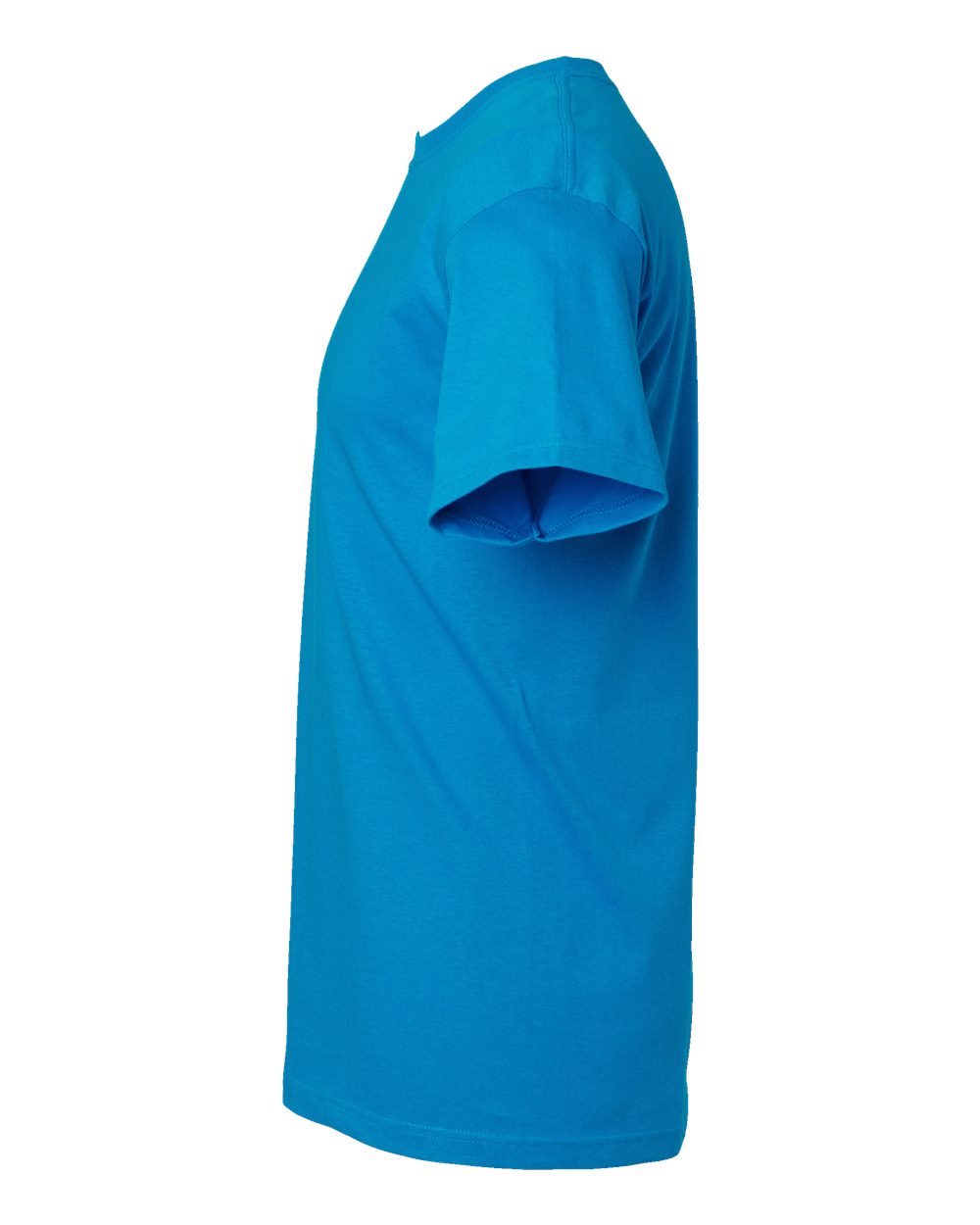 Left View of Turquoise Gold Soft Touch T-Shirt - 4800