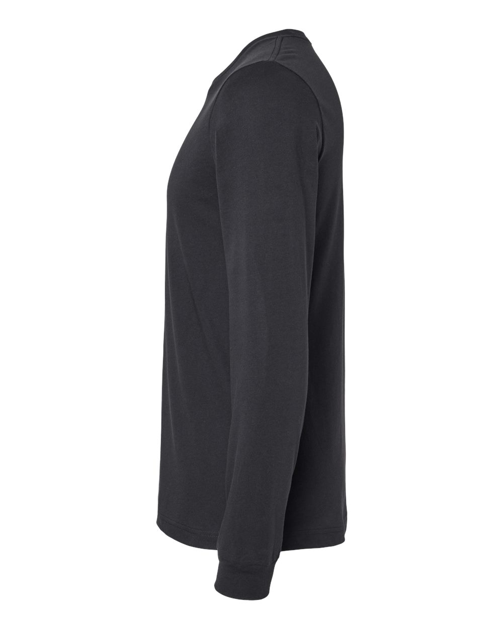 Left View of Vintage Black Jersey Long Sleeve Tee - 3501