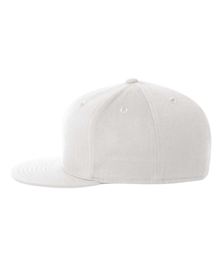 Left View of White 210® Flat Bill Cap - 6210FF
