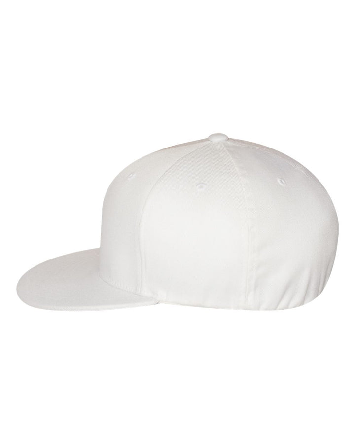 Left View of White Pro-Baseball On Field Cap - 6297F