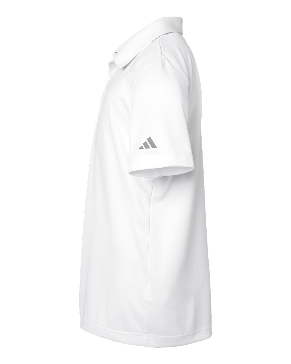 Left View of White Youth Performance Polo - A4000