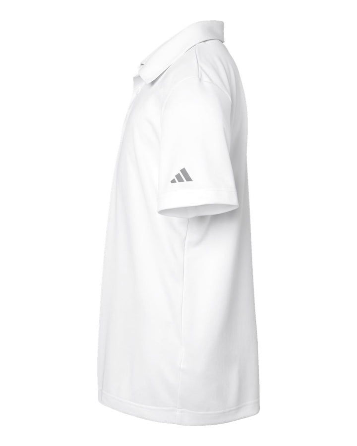 Left View of White Youth Performance Polo - A4000