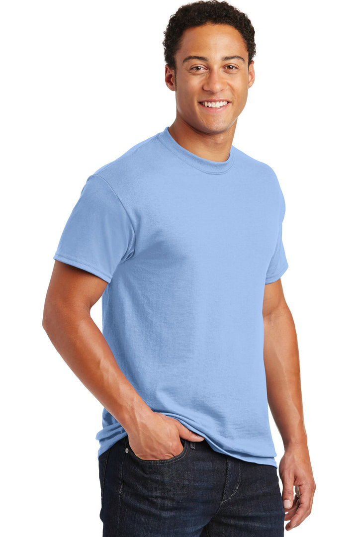 Light Blue Gildan DryBlend 50 Cotton/50 Poly T-Shirt. 8000