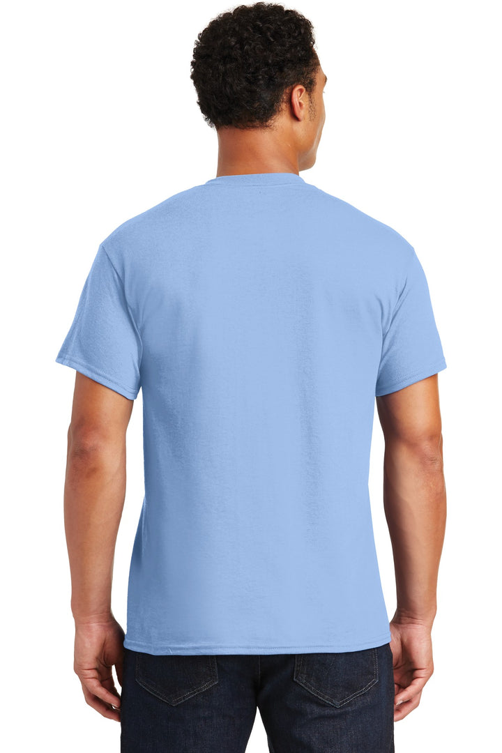 Light Blue Gildan DryBlend 50 Cotton/50 Poly T-Shirt. 8000