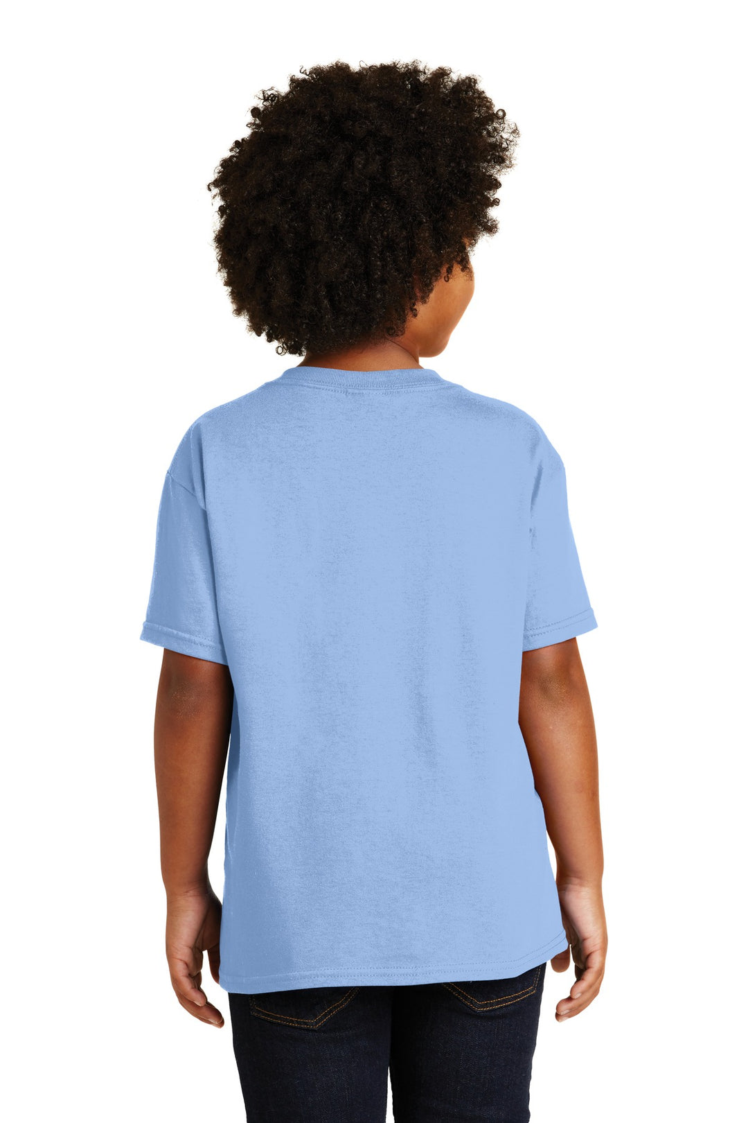 Light Blue Gildan - Youth Heavy Cotton 100% Cotton T-Shirt. 5000B