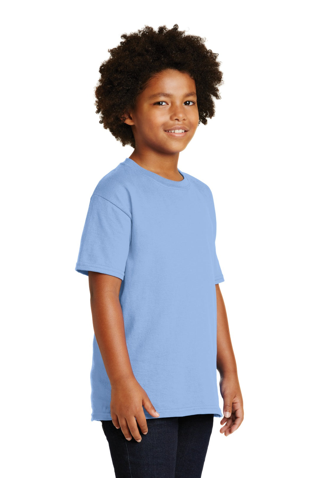 Light Blue Gildan - Youth Ultra Cotton 100% US Cotton T-Shirt. 2000B