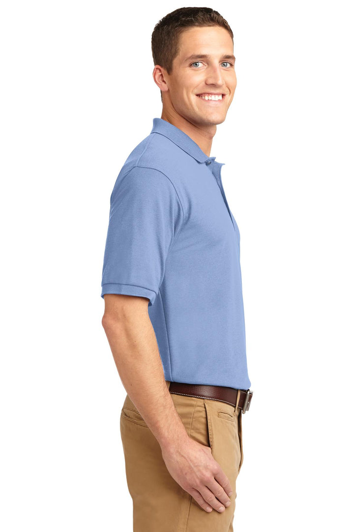 Light Blue Port Authority Silk Touch Polo K500