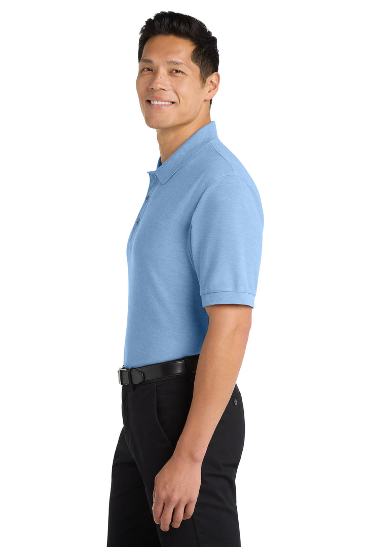 Light Blue Port Authority Silk Touch Polo K500