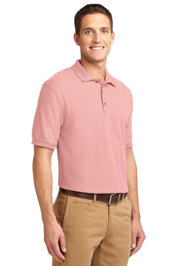 Light Pink Port Authority Silk Touch Polo K500