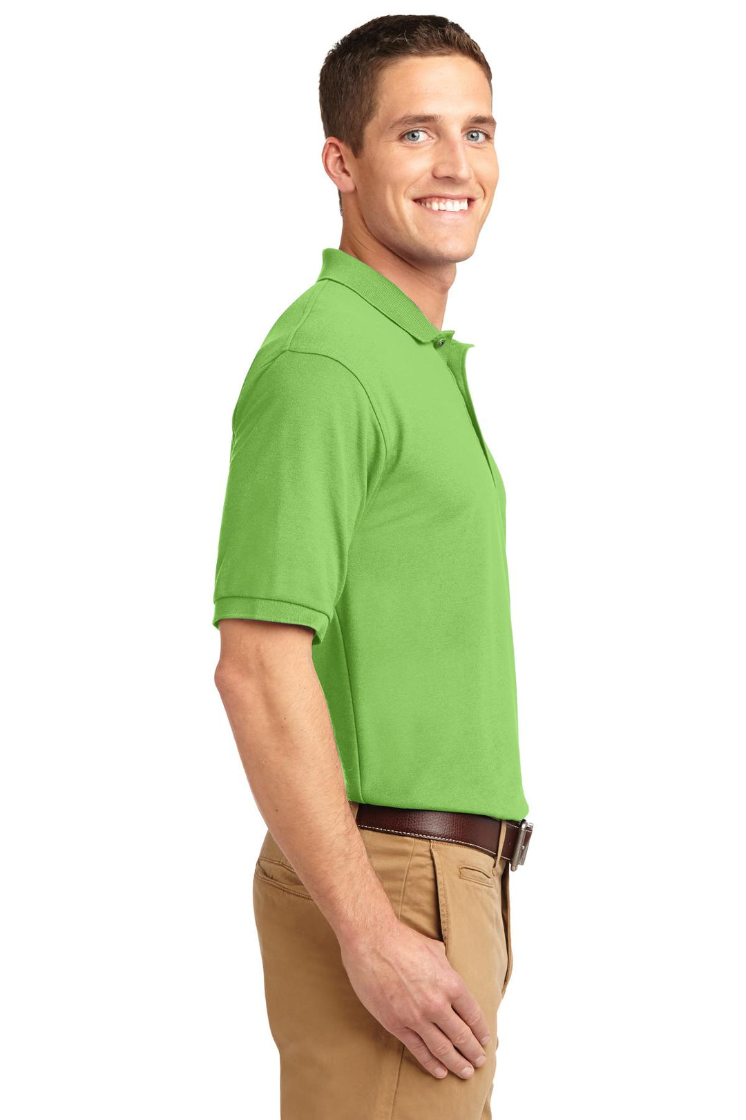 Lime Port Authority Silk Touch Polo K500