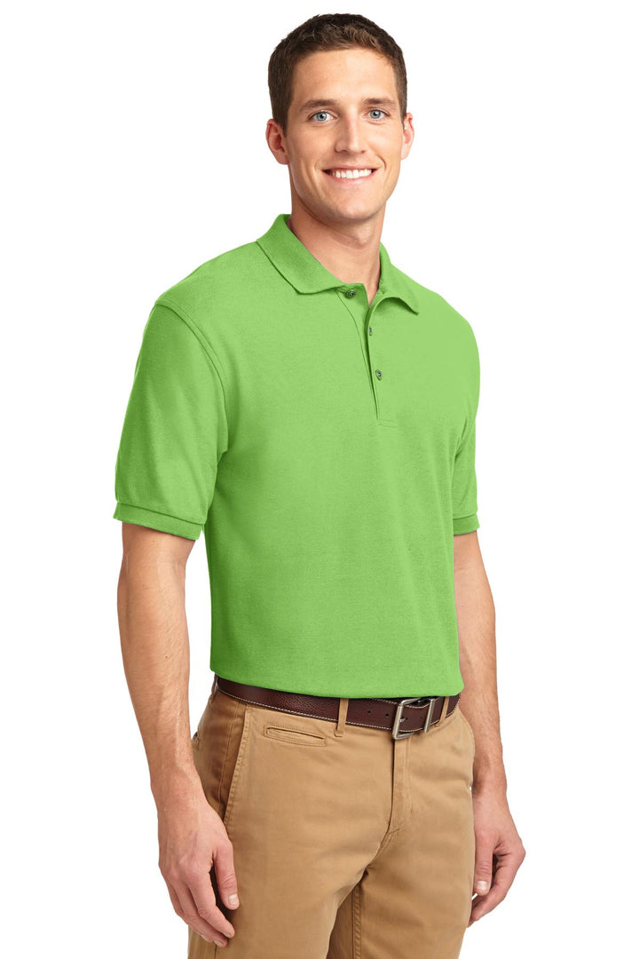 Lime Port Authority Silk Touch Polo K500