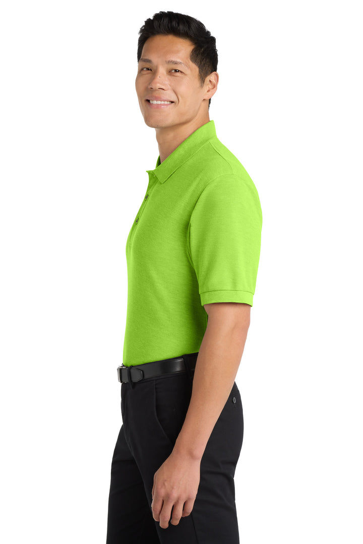 Lime Port Authority Silk Touch Polo K500