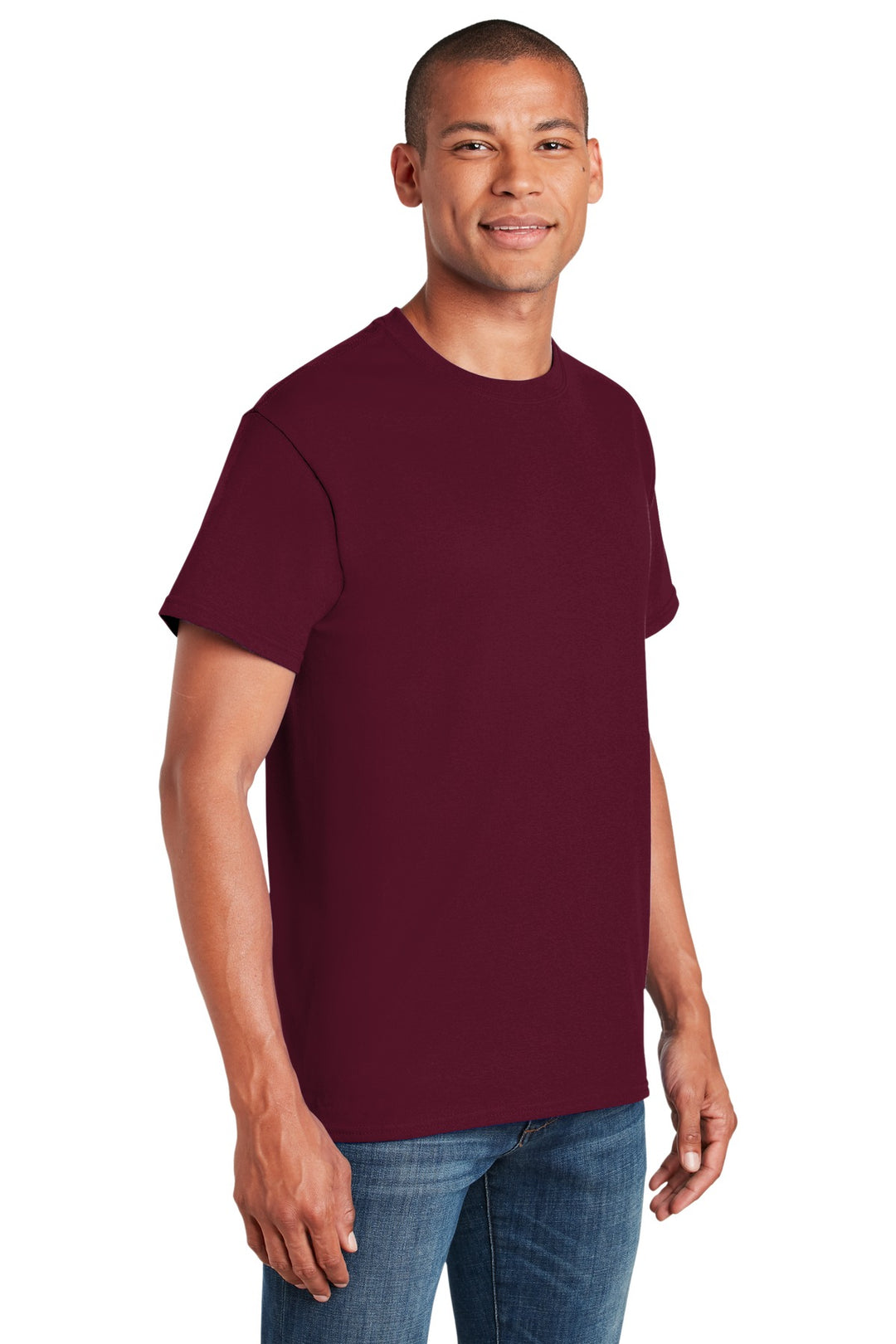 Maroon Gildan - Heavy Cotton 100% Cotton T-Shirt. 5000