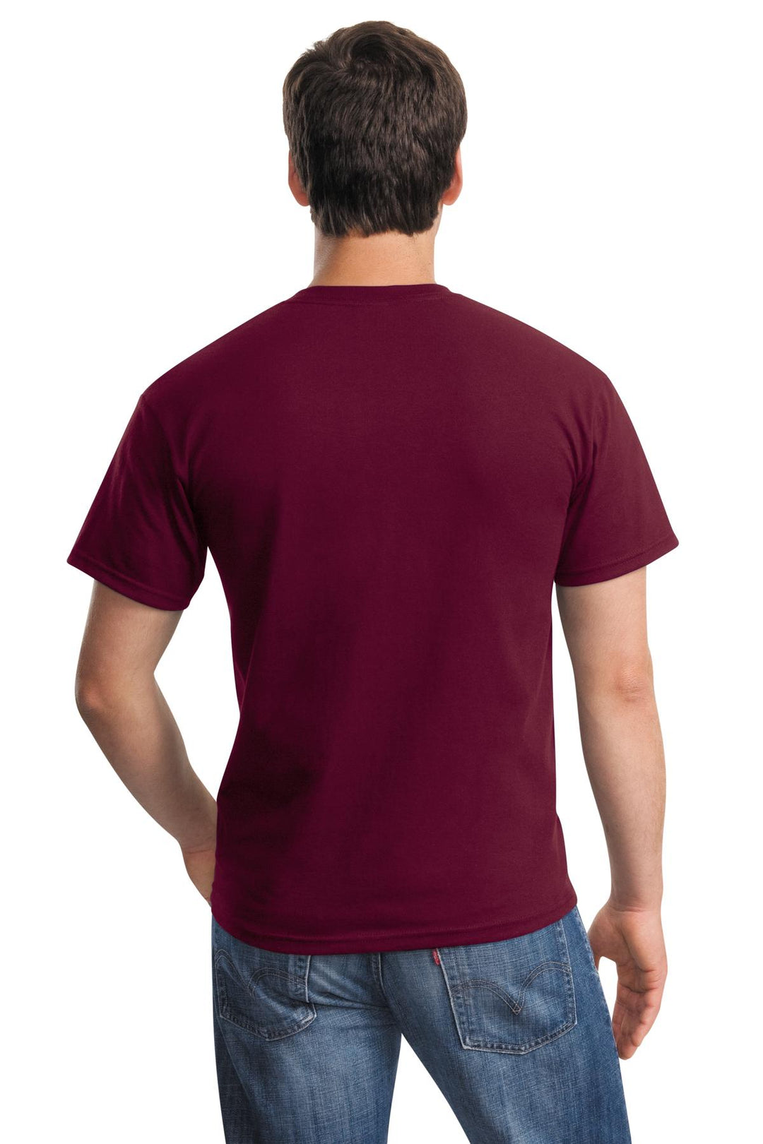 Maroon Gildan - Ultra Cotton 100% US Cotton T-Shirt with Pocket. 2300