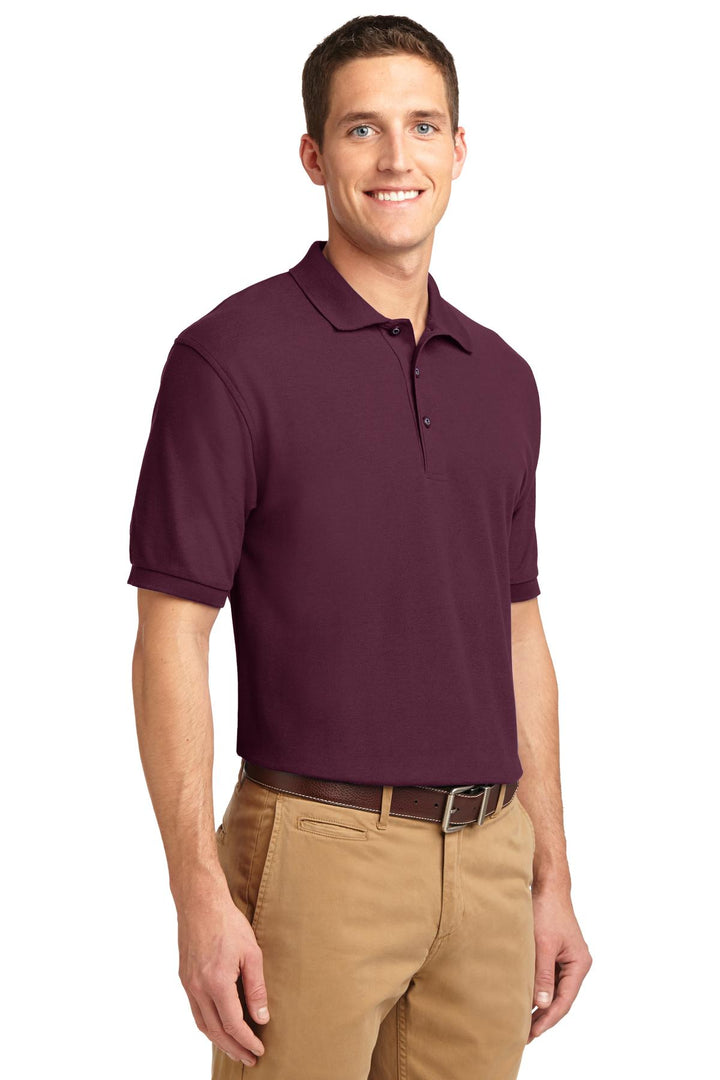 Maroon Port Authority Silk Touch Polo K500