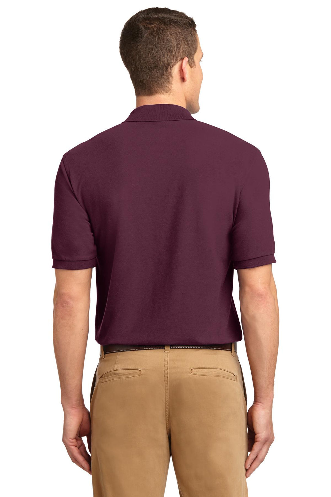 Maroon Port Authority Silk Touch Polo K500