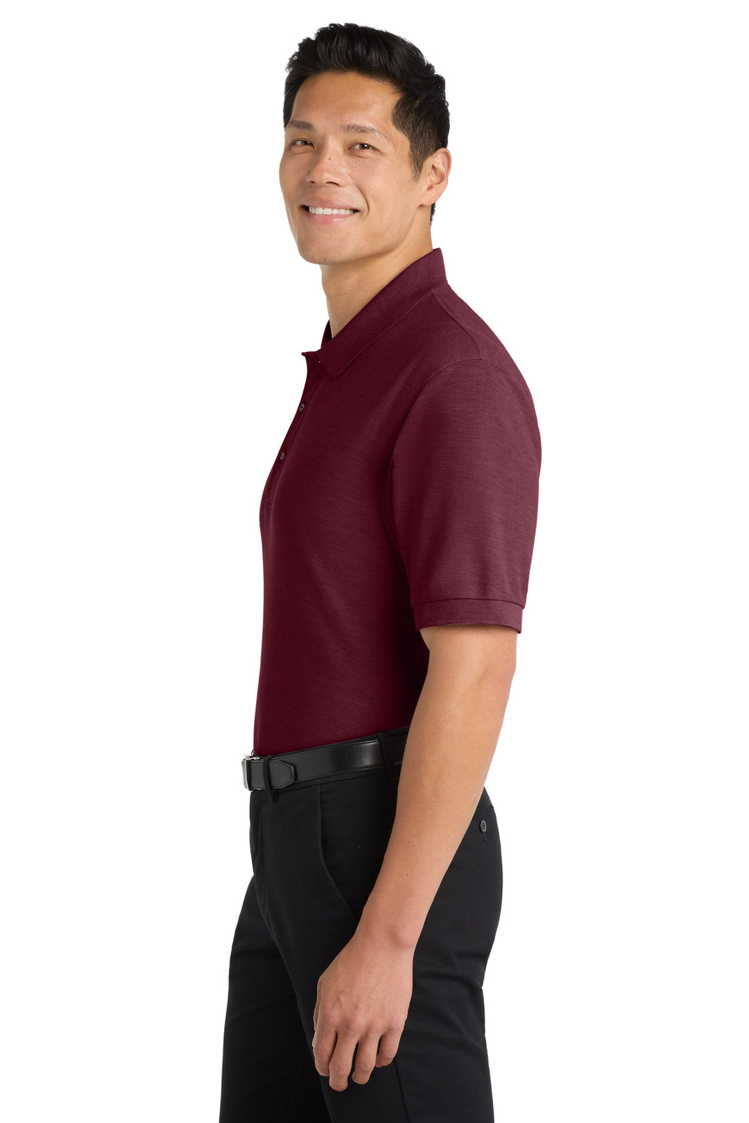 Maroon Port Authority Silk Touch Polo K500