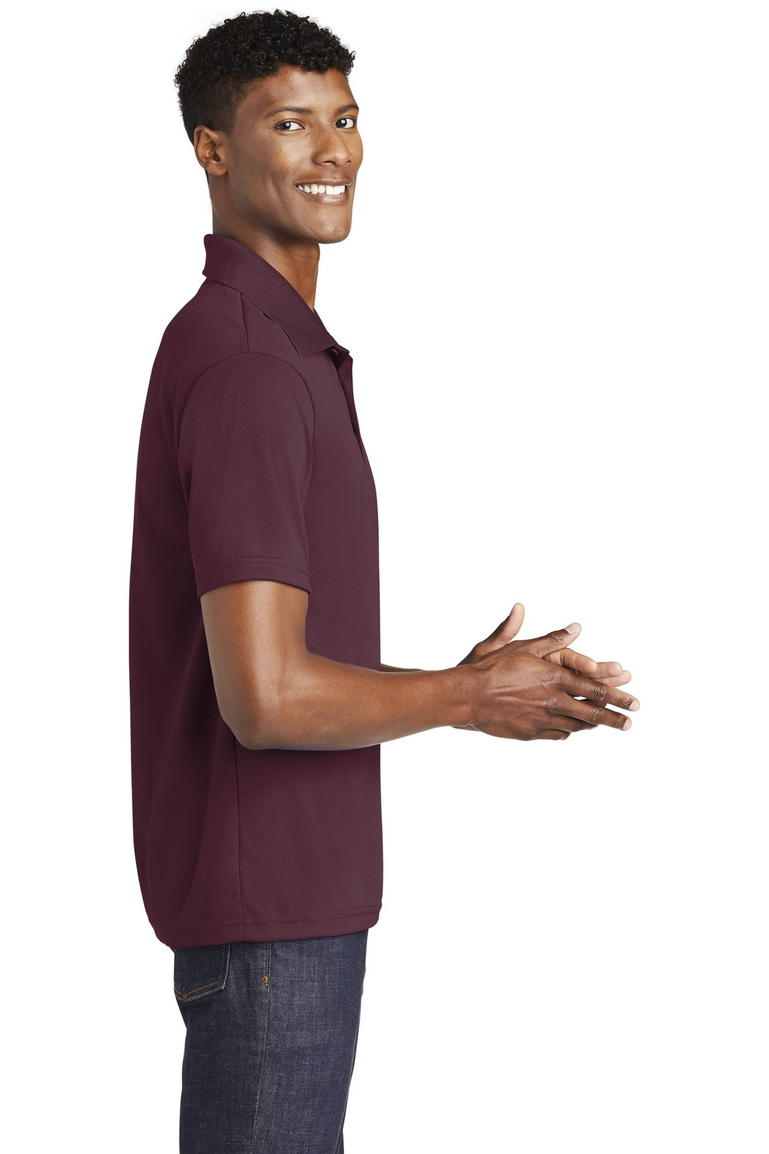 Maroon Sport-Tek PosiCharge RacerMesh Polo. ST640