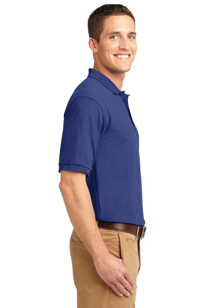 Med. Blue Port Authority Silk Touch Polo K500
