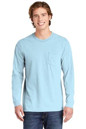 Midnight COMFORT COLORS Heavyweight Ring Spun Long Sleeve Pocket Tee. 4410