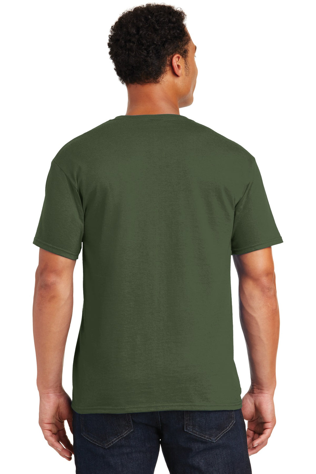 Military Green Jerzees - Dri-Power 50/50 Cotton/Poly T-Shirt. 29M