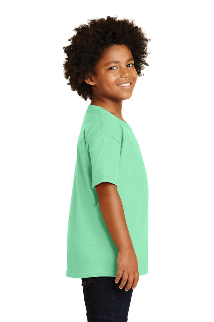Mint Green Gildan - Youth Heavy Cotton 100% Cotton T-Shirt. 5000B