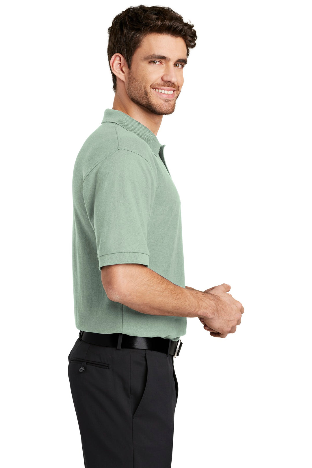Mint Green Port Authority Silk Touch Polo K500