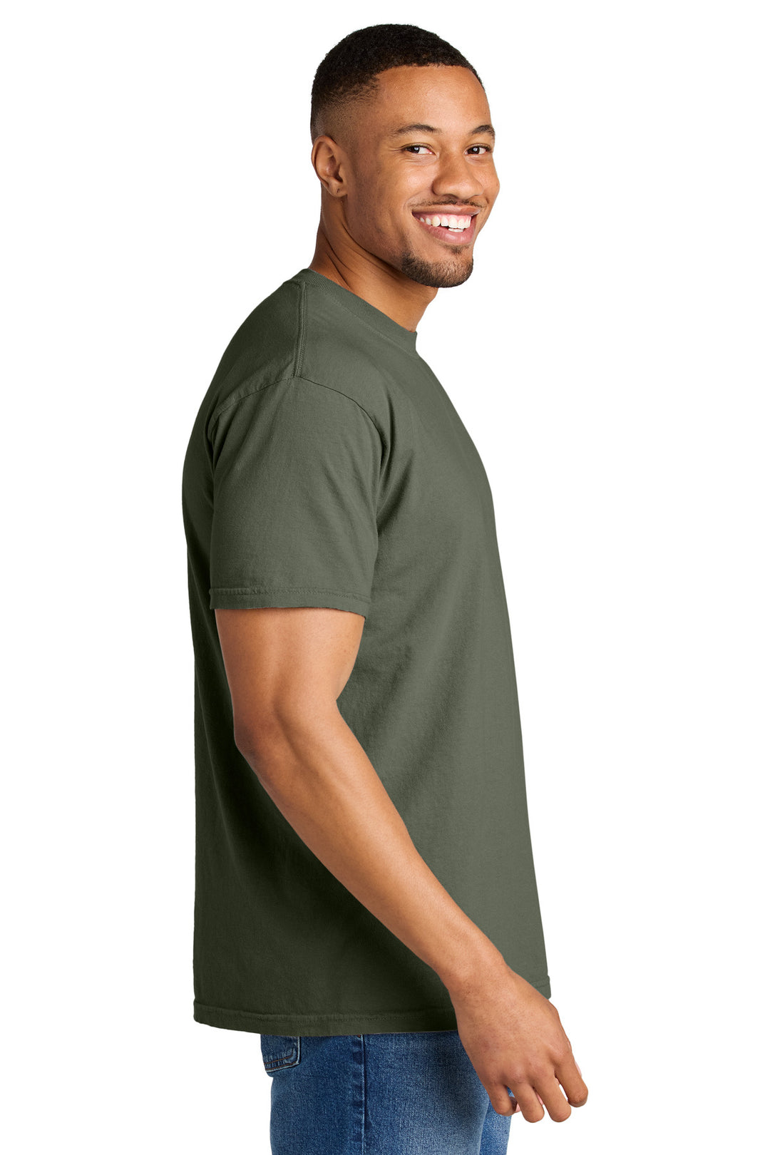 Moss COMFORT COLORS Heavyweight Ring Spun Tee. 1717