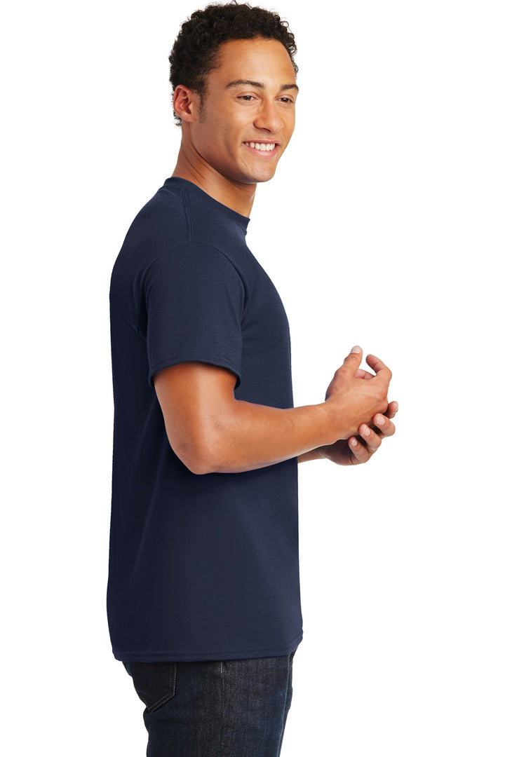 Navy Gildan DryBlend 50 Cotton/50 Poly T-Shirt. 8000