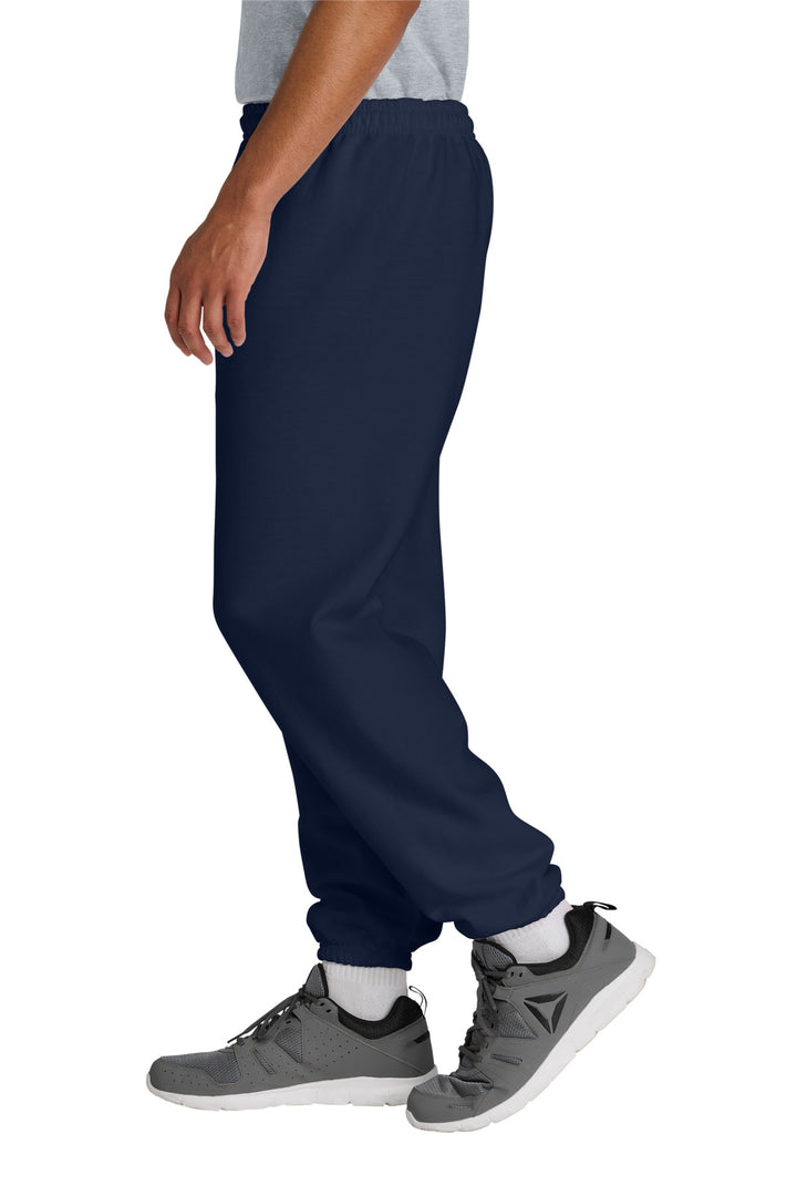 Navy Gildan Heavy Blend Sweatpant. 18200