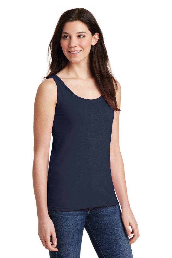 Navy Gildan Softstyle Junior Fit Tank Top. 64200L