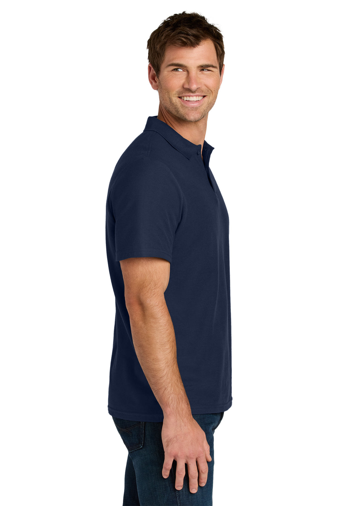Navy Gildan Softstyle Pique Polo 64800