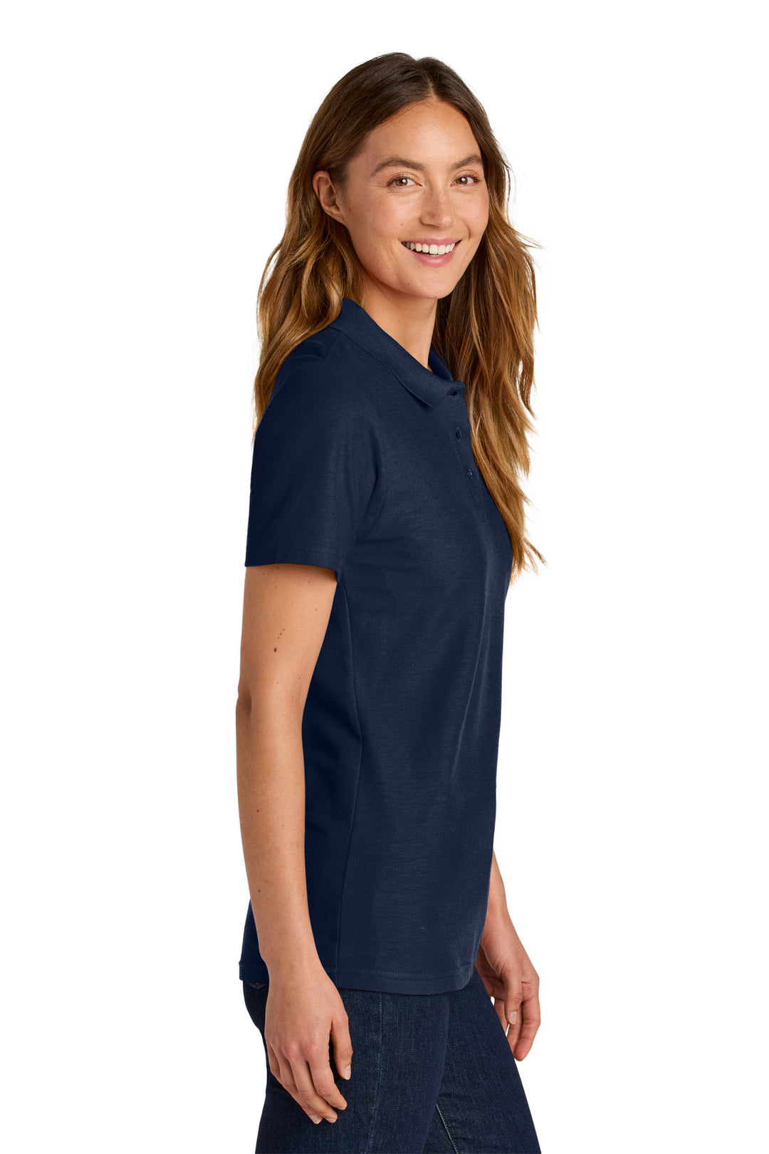 Navy Gildan Softstyle Women's Pique Polo 64800L