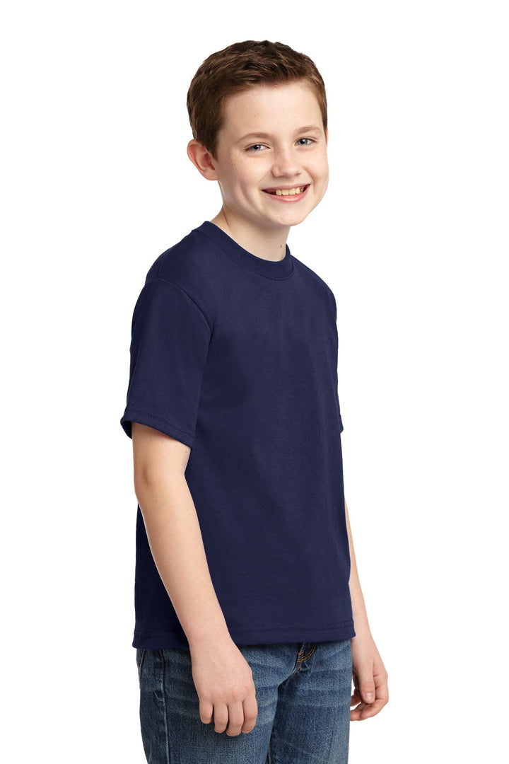 Navy Jerzees - Youth Dri-Power 50/50 Cotton/Poly T-Shirt. 29B