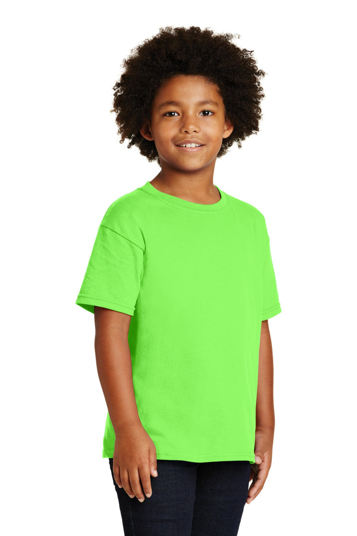 Neon Green Gildan - Youth Heavy Cotton 100% Cotton T-Shirt. 5000B