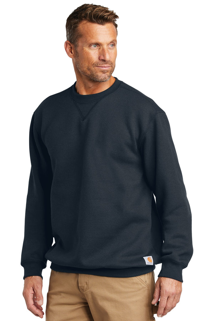New Navy Carhartt Midweight Crewneck Sweatshirt. CTK124
