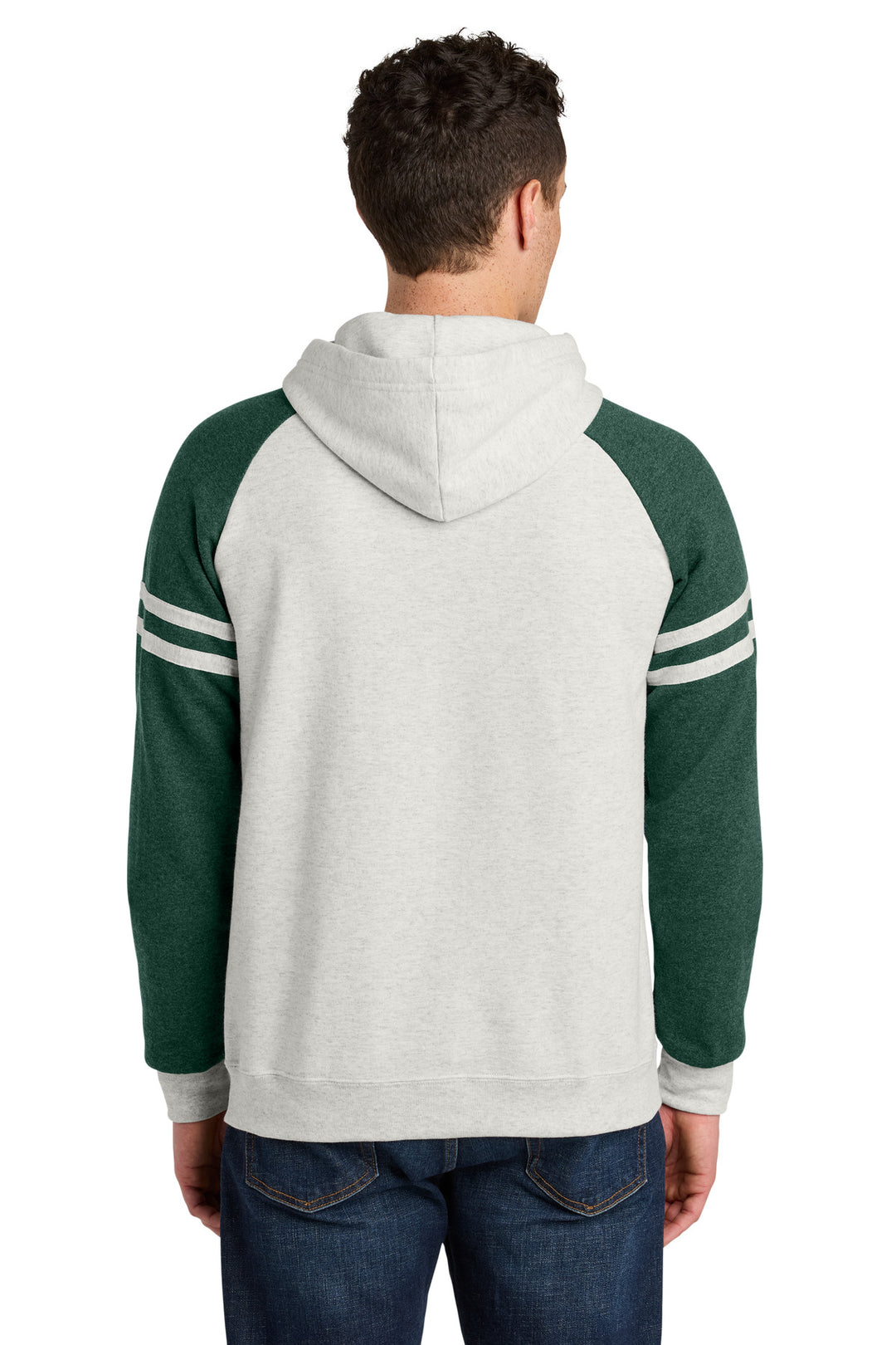 OatHt/FGnH Jerzees Unisex NuBlend Varsity Colorblock Hooded Sweatshirt 97C