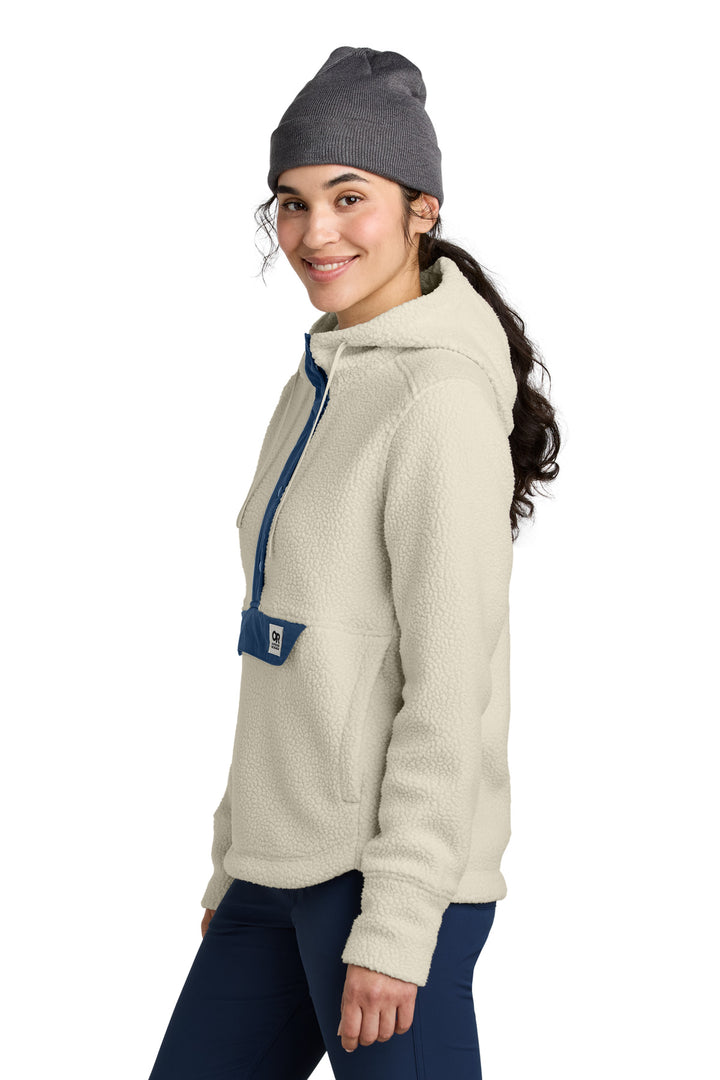 Oat/Navy LIMITED EDITION Outdoor Research Women's Packwood Fleece Pullover Hoodie OR322268