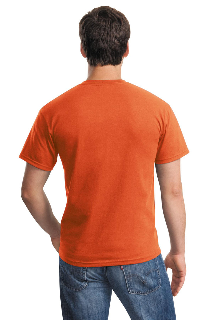 Orange Gildan - Ultra Cotton 100% US Cotton T-Shirt with Pocket. 2300