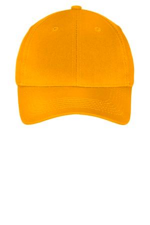 Orange Port & Company Youth Six-Panel Twill Cap. YCP80