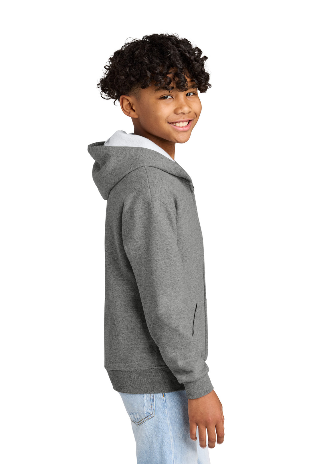 Oxford Jerzees - Youth NuBlend Full-Zip Hooded Sweatshirt. 993B