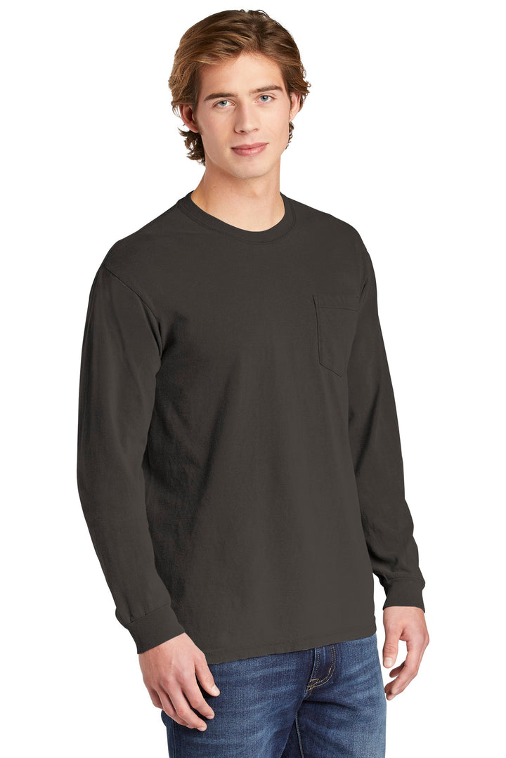 Pepper COMFORT COLORS Heavyweight Ring Spun Long Sleeve Pocket Tee. 4410
