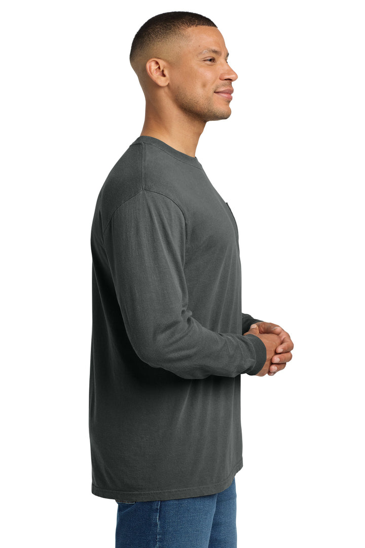 Pepper COMFORT COLORS Heavyweight Ring Spun Long Sleeve Pocket Tee. 4410